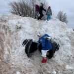 The kids, and Blizzy, loved the snowpile!