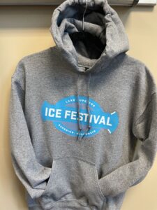 Gray Hoodie with Logo $52